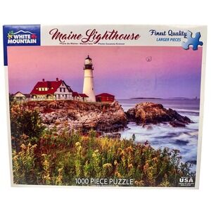 White Mountain MAINE LIGHTHOUSE 1207 Jigsaw Puzzle 1000 pc 24x30 Cape Elizabeth